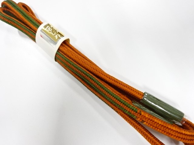 JAPANESE KIMONO / UNUSED TWISTED TASSEL HAND-TIED OBIJIME